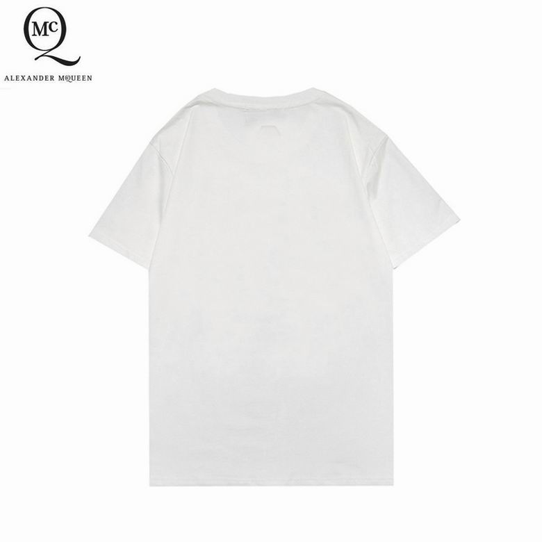 おしゃれ ゆったり 合わせやすい クルーネック 快適 アレキサンダー・マックイーン 半袖Tシャツ コピー 人気 定番 ホワイト ブラック-4