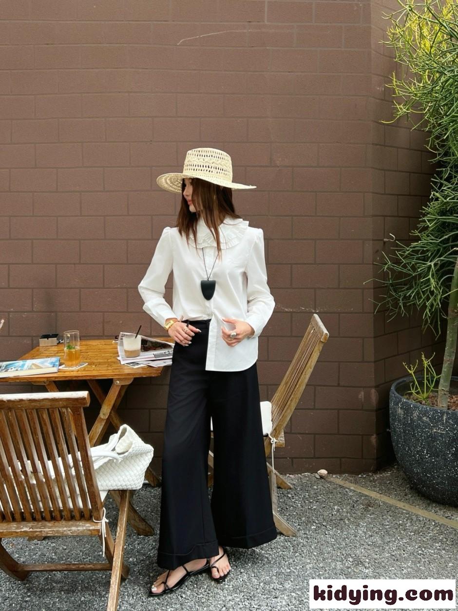 セリーヌ シャツ 偽物 フェンミン 可愛い トリオンフ コットンシャツ-4