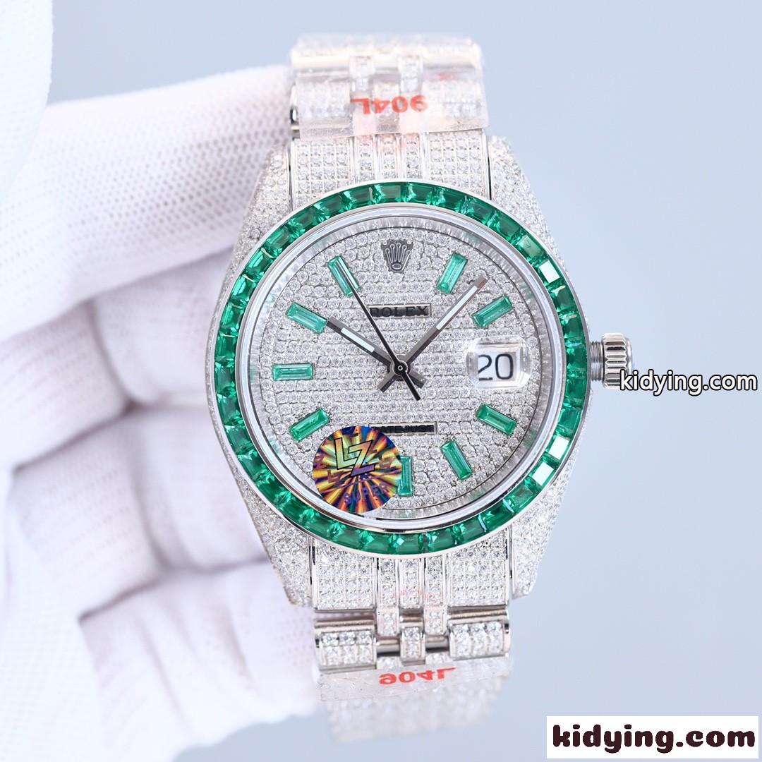 選べる5色 キラキラ 存在感アップ 自動巻き ロレックス 腕時計 コピー サファイアガラス 41mm 豪華-1