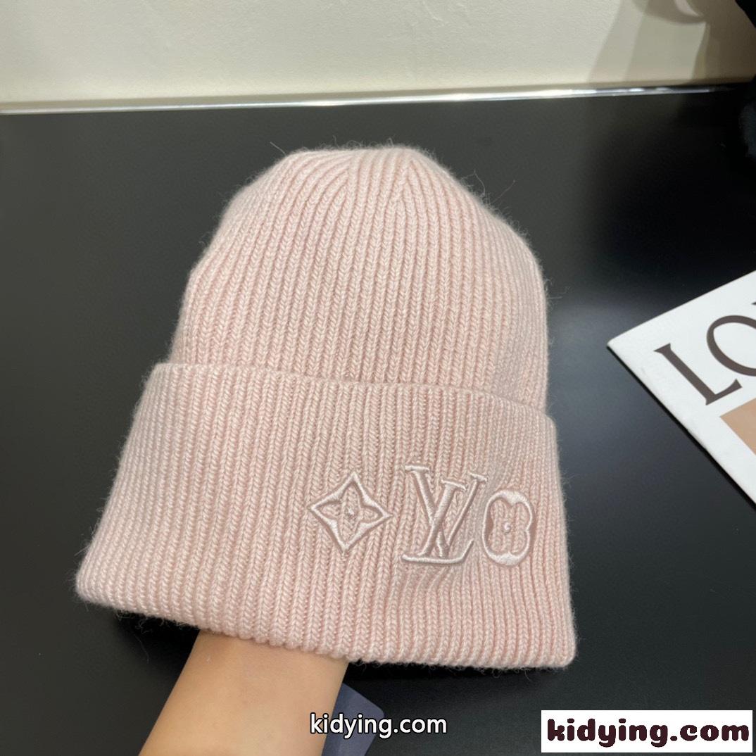 人気 ビーニー・LV ヘッドライン ルイヴィトン 帽子 コピー ユニセックス ライトピンク-3