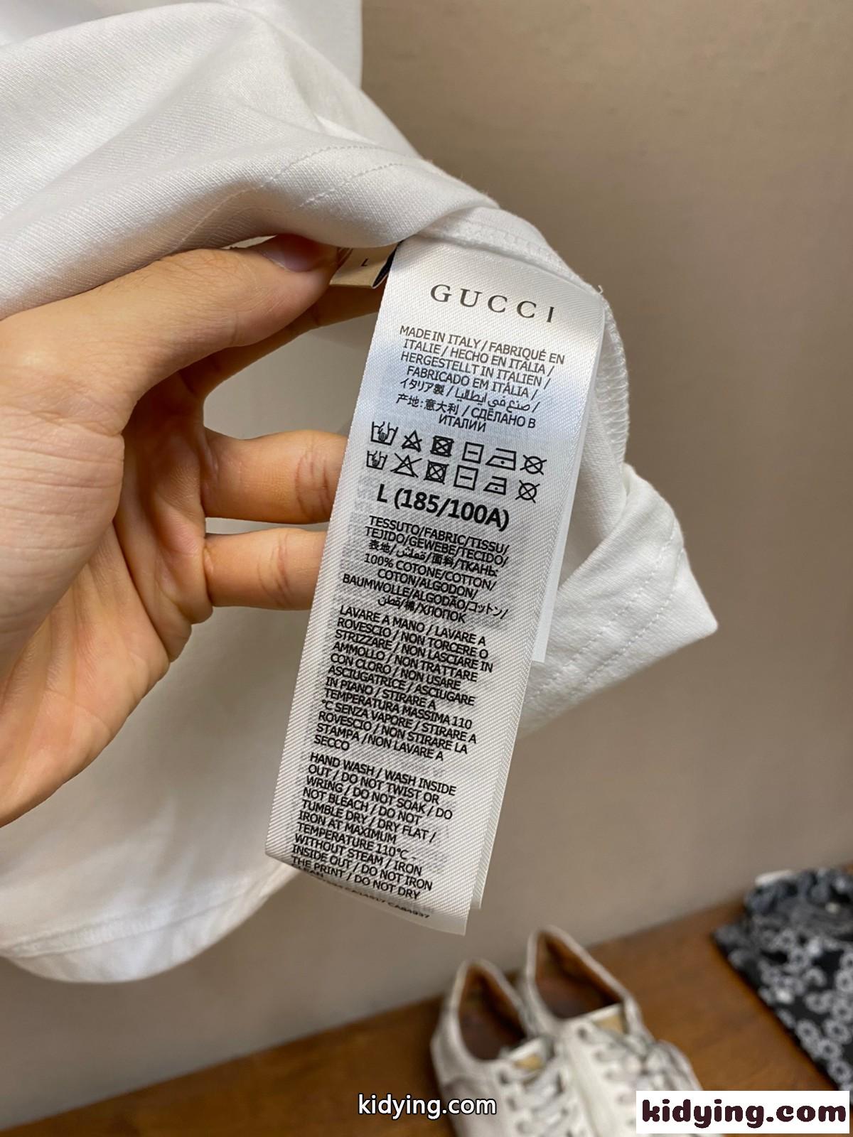 人気 ロゴ入り クルーネック グッチ 半袖Tシャツ コピー コットン ホワイト-4