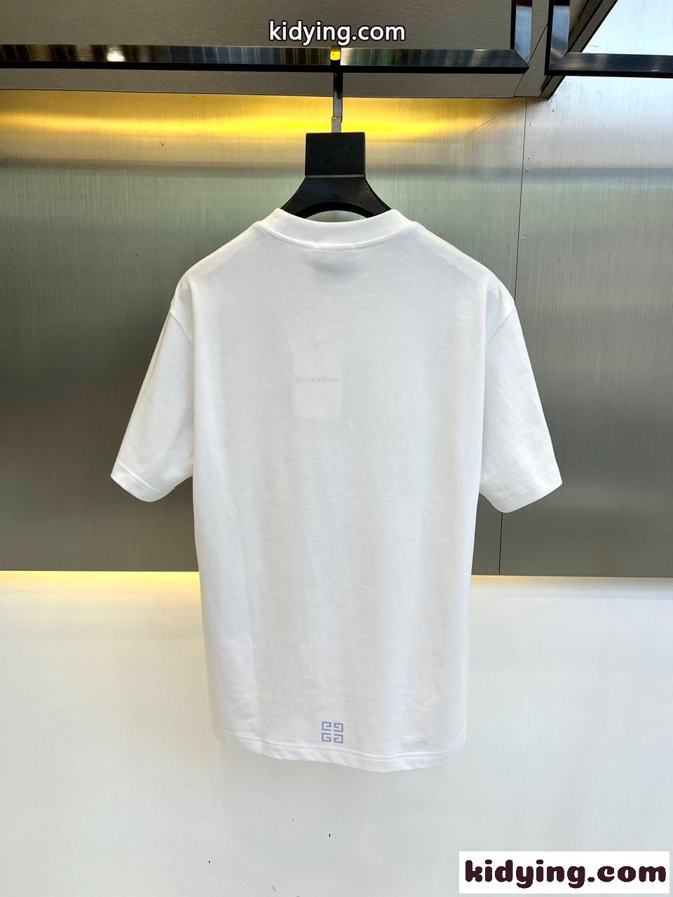 4Gスター プリント ジバンシィ Tシャツ コピー クルーネック コットン 半袖-4