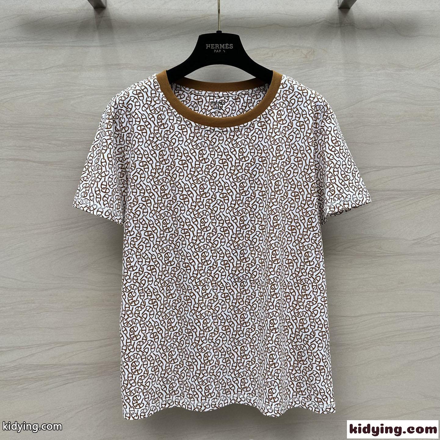 目を惹くデザイン♥マイクロTシャツ エルメス 半袖Tシャツ コピー ホワイト-1
