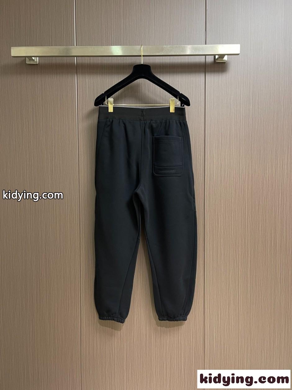 ロゴウエストバンド クロスパッチ スウェットパンツ クロムハーツ パンツ 偽物 ブラック-1