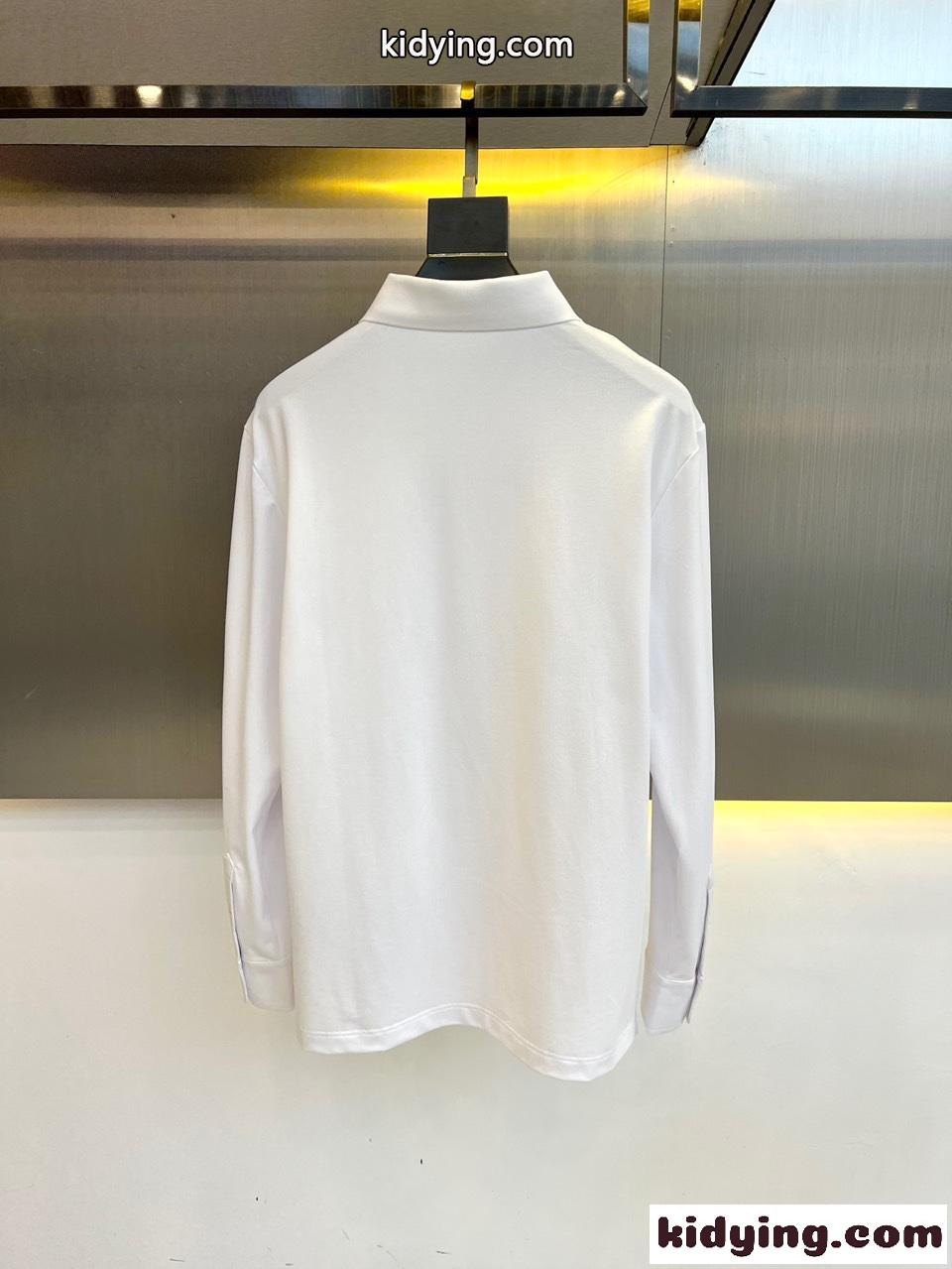 定番 カジュアル ロゴ入り プラダ Tシャツ コピー メンズ 長袖 ポロシャツ-3