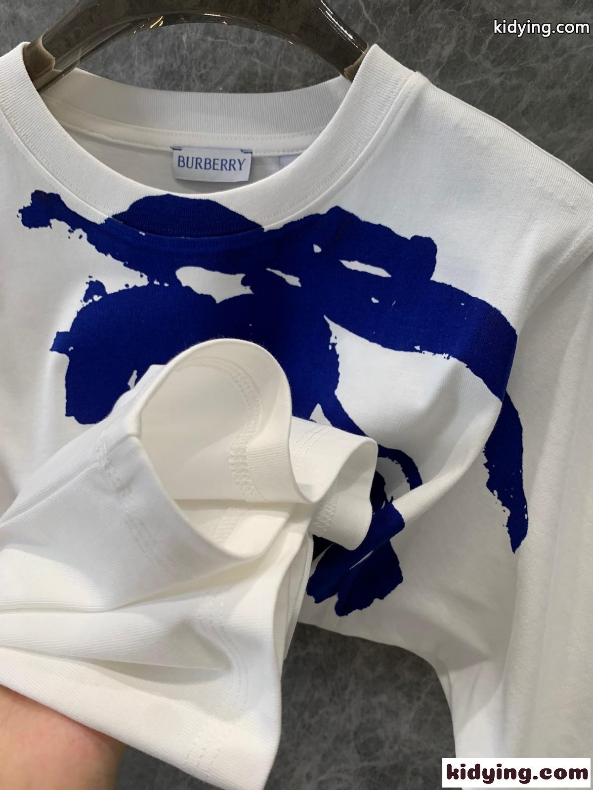 カジュアル プリント コットンTシャツ バーバリー 半袖Tシャツ コピー-3