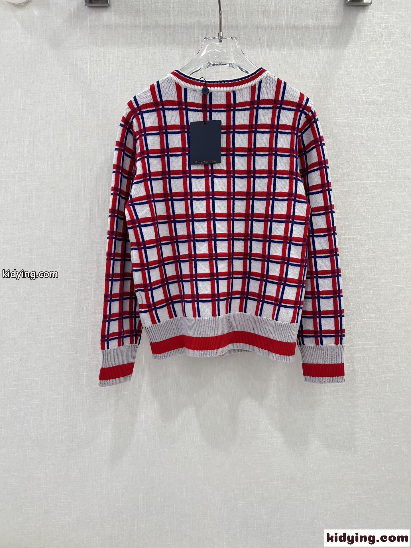 23AW◆Louis Vuitton◆3D チェックジャガード カーディガン コピー レディース-2