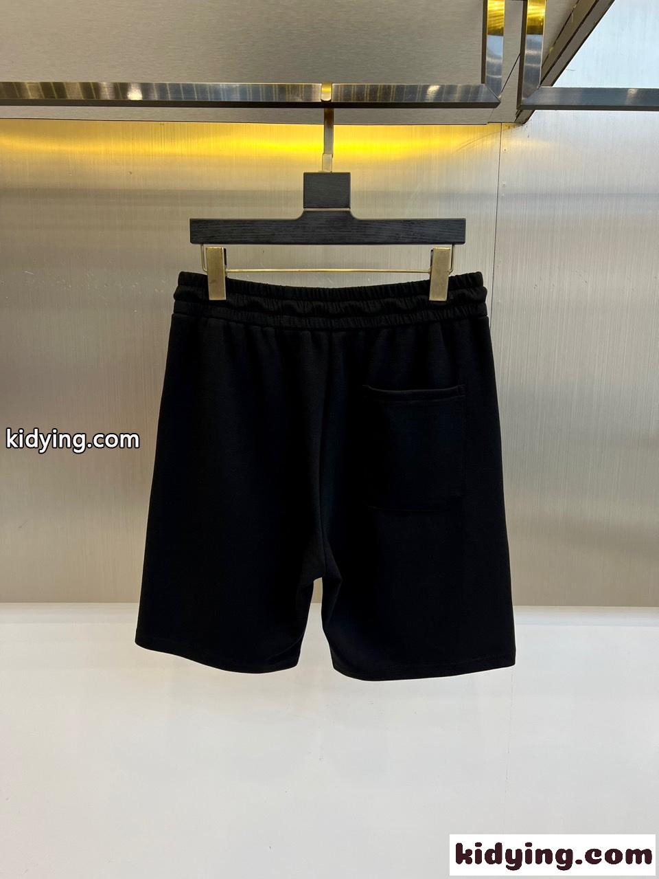 カジュアル ロゴ コットン ショートパンツ グッチ パンツ 偽物 ブラック-1