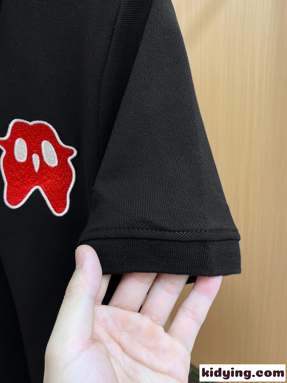 バーバリー Tシャツ コピー 半袖 モンスターグラフィック コットンピケ オーバーサイズ ポロシャツ-3
