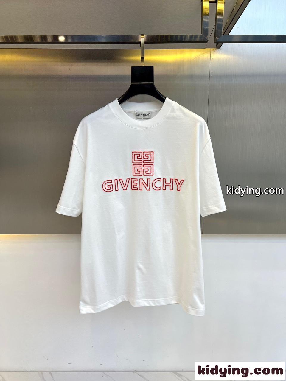 ジバンシィ Tシャツ コピー カジュアル ロゴ入り コットン 半袖Tシャツ ホワイト-0