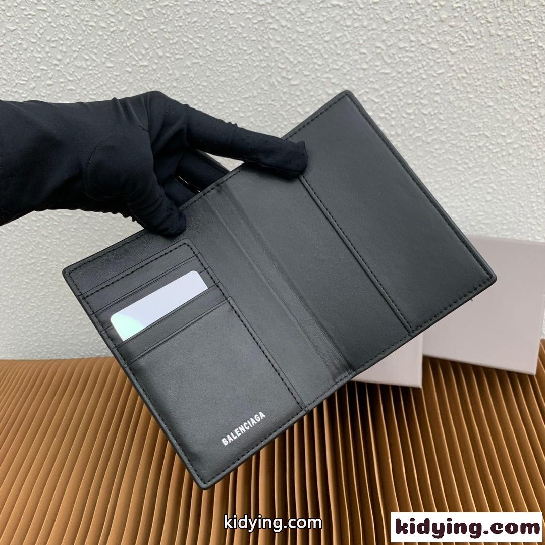 大人気 おしゃれ パスポート ホルダー バレンシアガ 財布 コピー ブラック-3