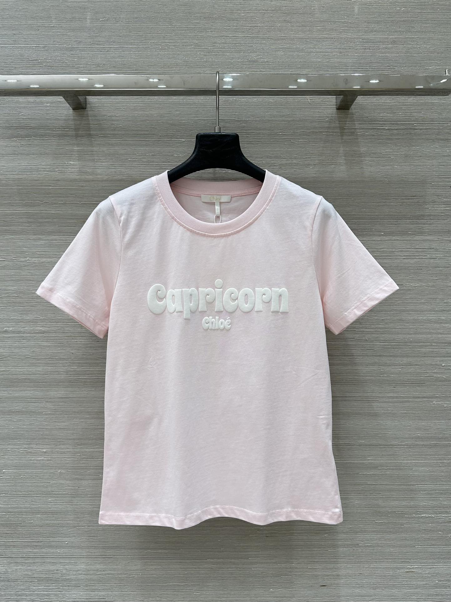 コットンジャージー CAPRICORNTシャツ クロエ Tシャツ スーパーコピー ピンク-2