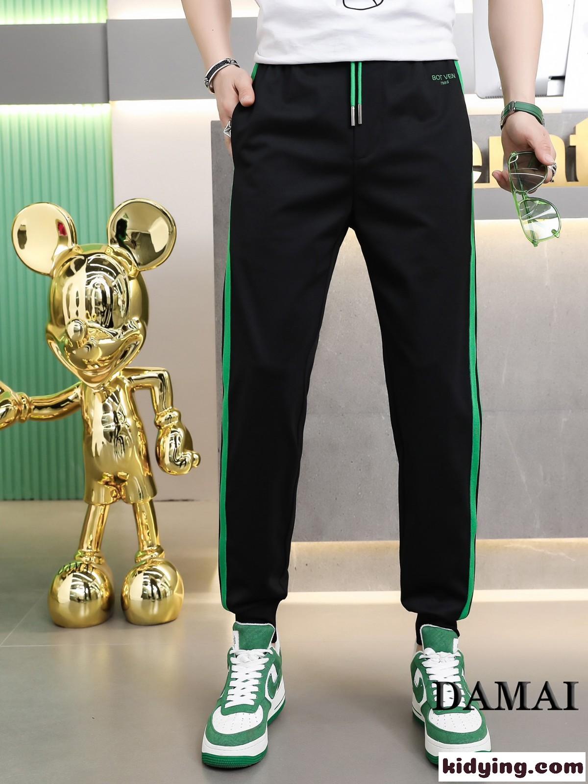 快適 ベーシック 合わせやすい おしゃれ カジュアルパンツ スポーツ ボッテガ・ヴェネタ パンツ コピー メンズ ブラック-1
