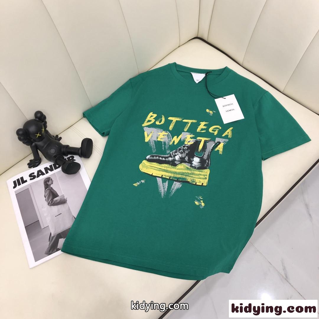 プリント クルーネック 春夏 ボッテガヴェネタ 半袖tシャツ コピー 可愛い レディース トップス 人気 新作-1