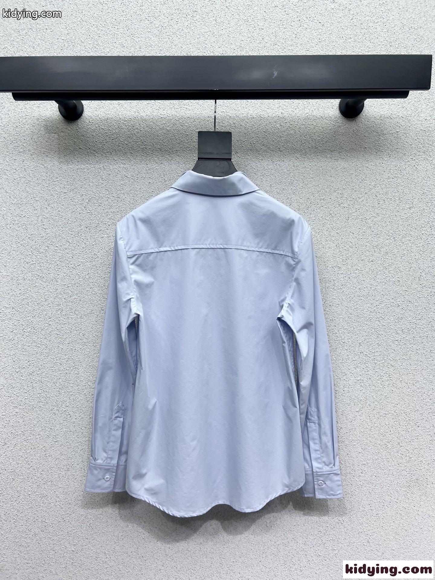 グッチ シャツ コピー レディース エンブロイダリー付き コットンポプリン シャツ-1