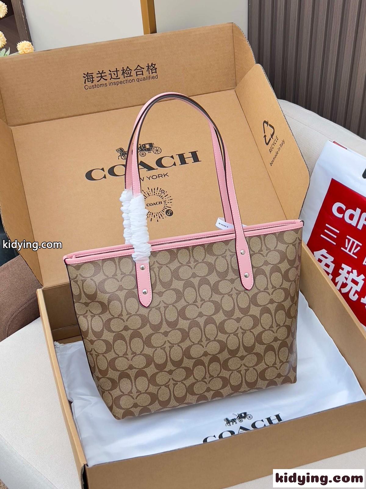 定番 人気 コーチ バッグ スーパーコピー シグネチャー柄 トートバッグ-1