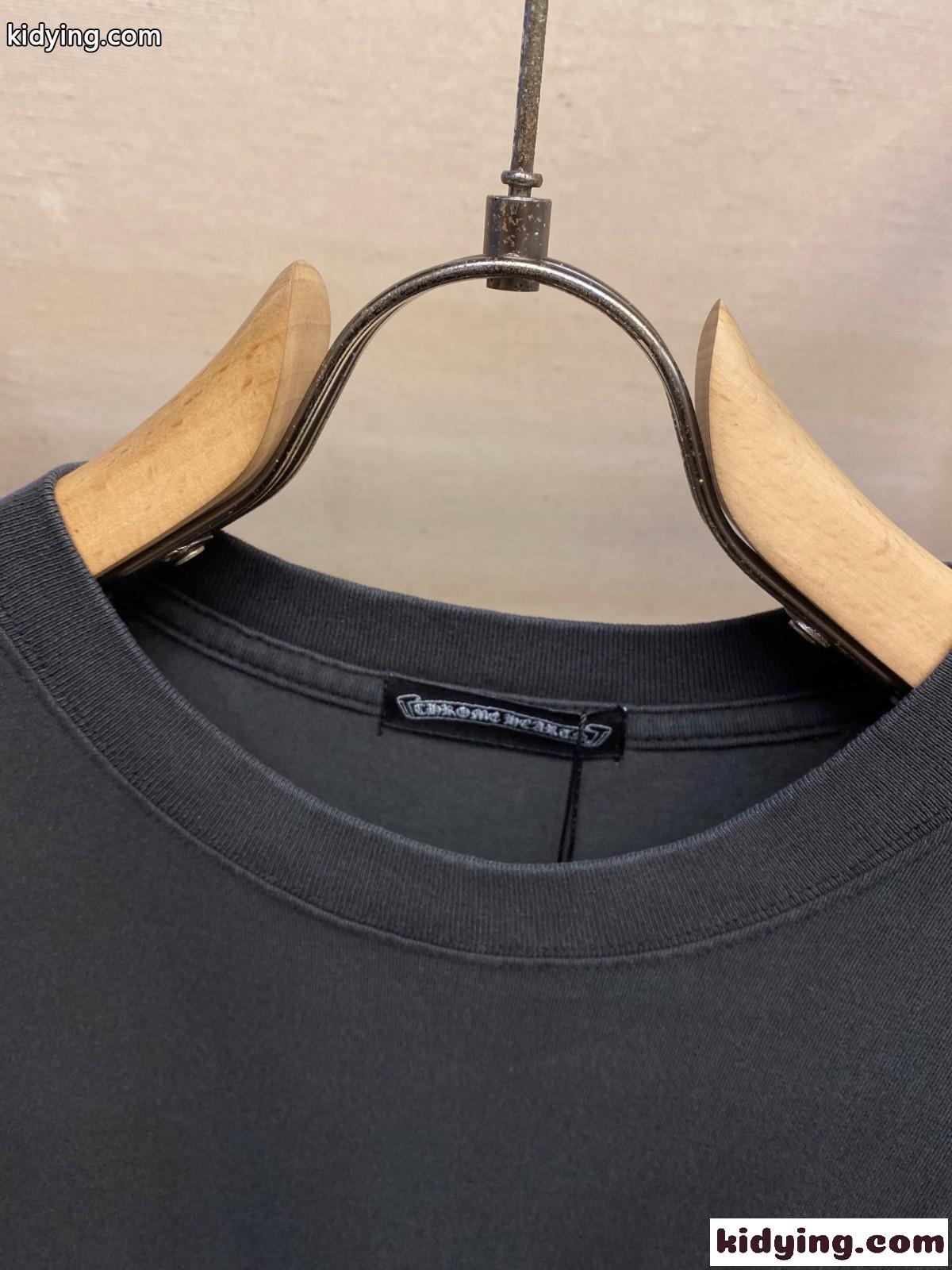 ユニセックス ストリート 半袖Tシャツ クロムハーツ Tシャツ コピー クルーネック-0