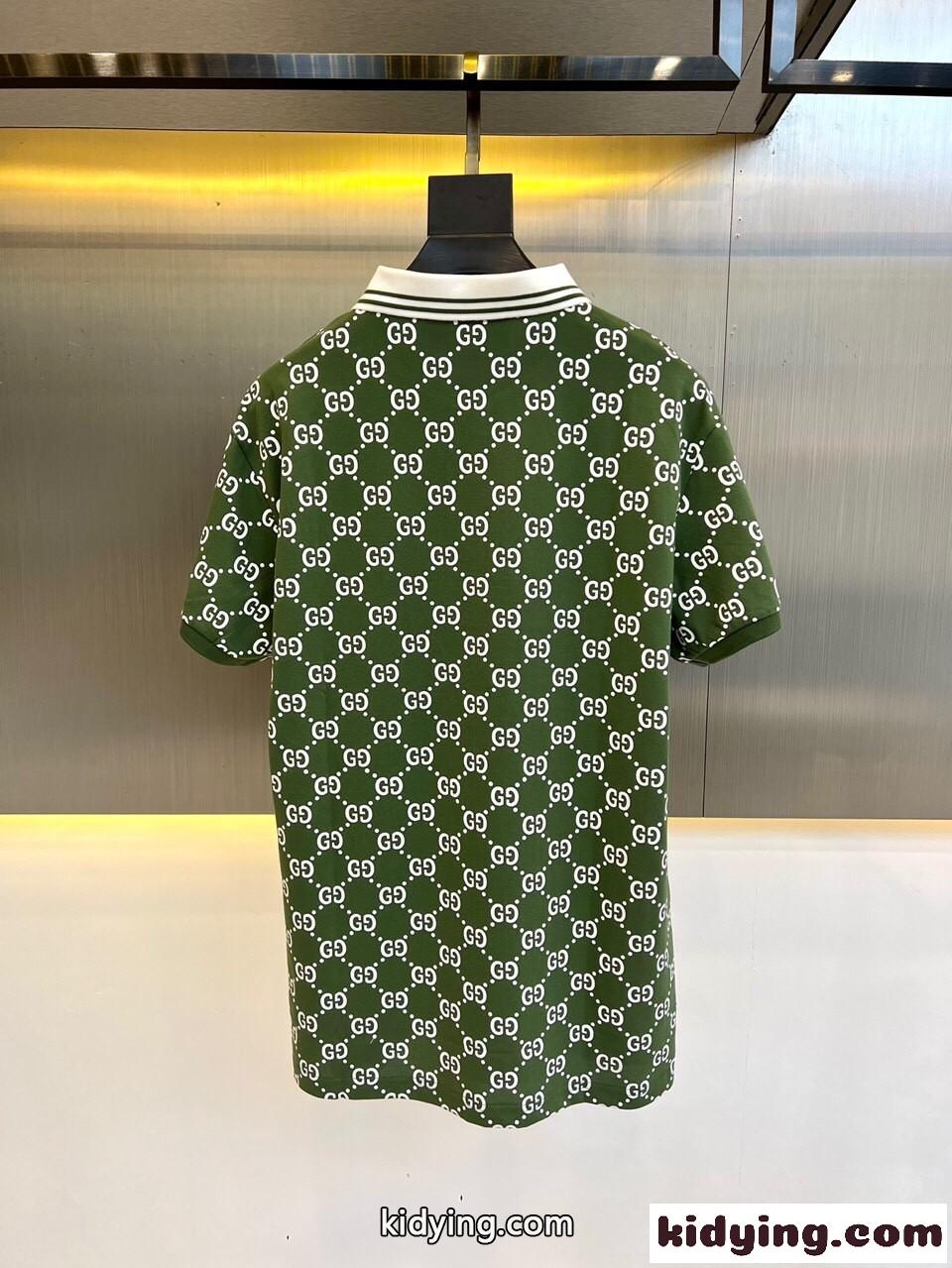 人気 GG ストレッチ コットン ポロシャツ グッチ Tシャツ コピー メンズ-4