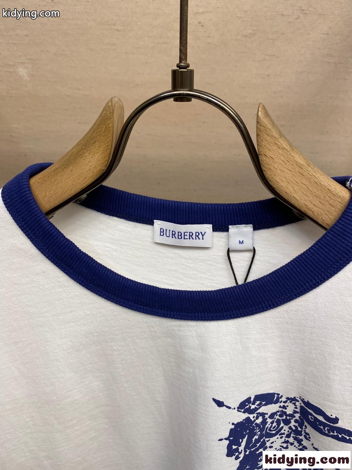 おしゃれ コットンク ルーネック Tシャツ バーバリー 半袖Tシャツ コピー ホワイト-2