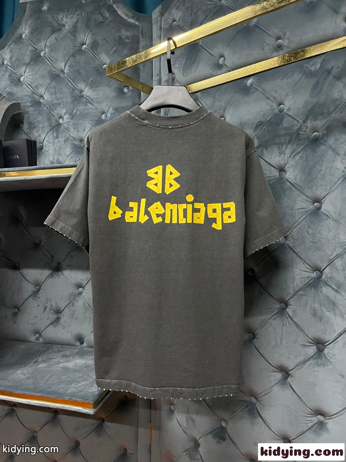 バレンシアガ Tシャツ コピー 半袖 人気 カジュアル Tape Type プリント トップス-5