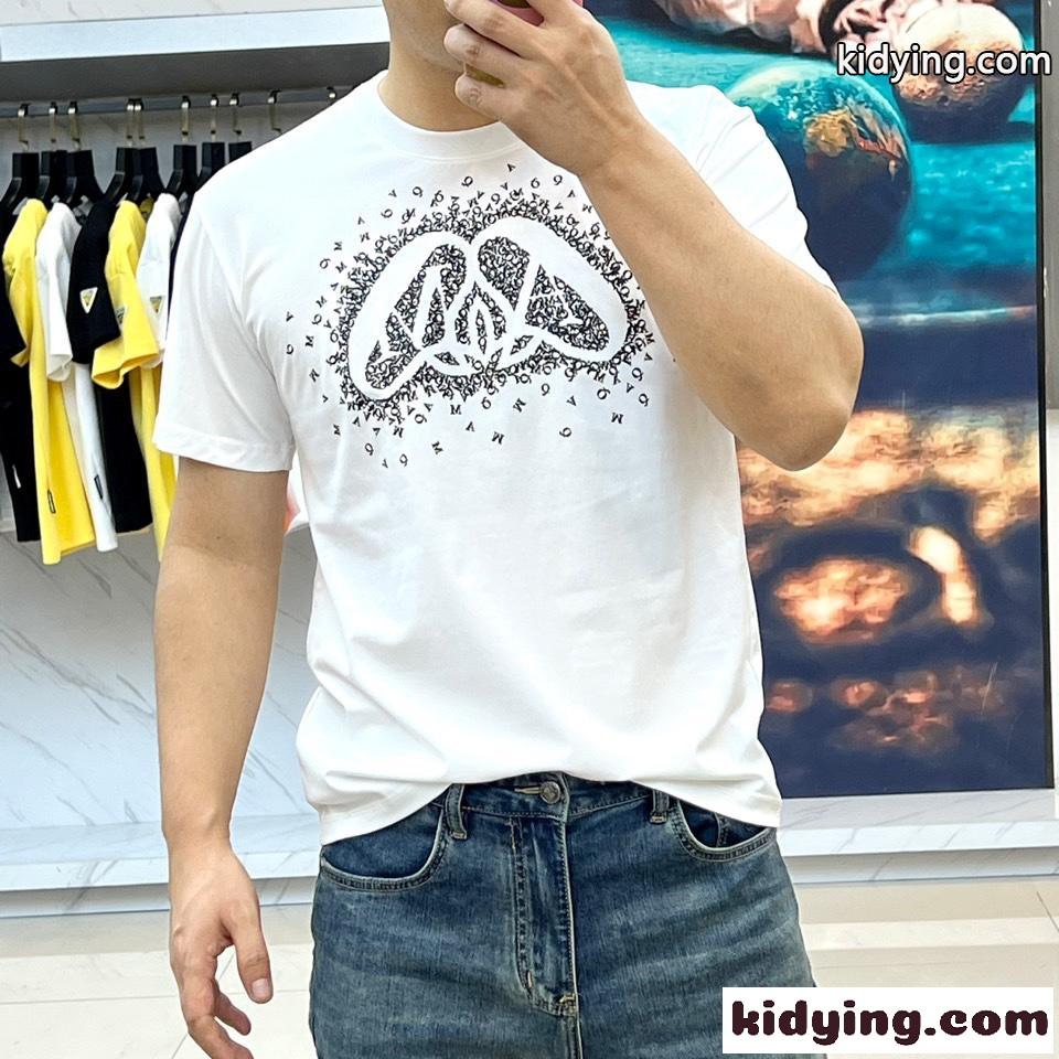 Exploded Charm プリント 半袖Tシャツ アレキサンダー・マックイーン Tシャツ コピー ホワイト-2