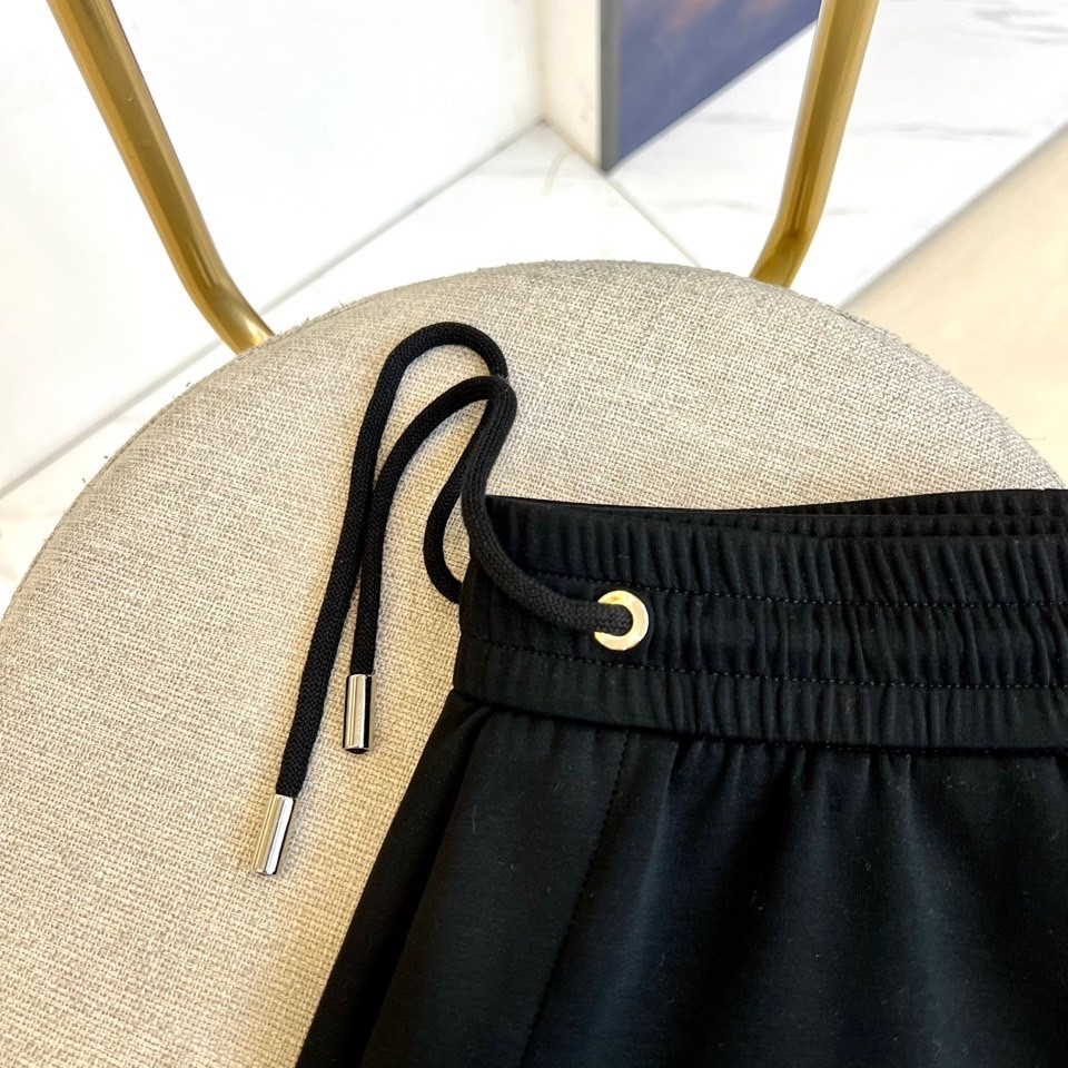 カジュアル コットン ショートパンツ グッチ パンツ 偽物 ブラック-2