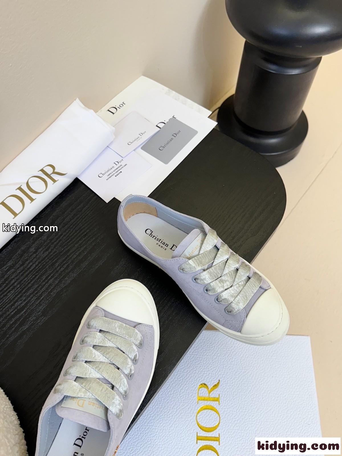 Dioriviera Dior Lucky スニーカー ディオール スーパーコピー サテン グレー-3