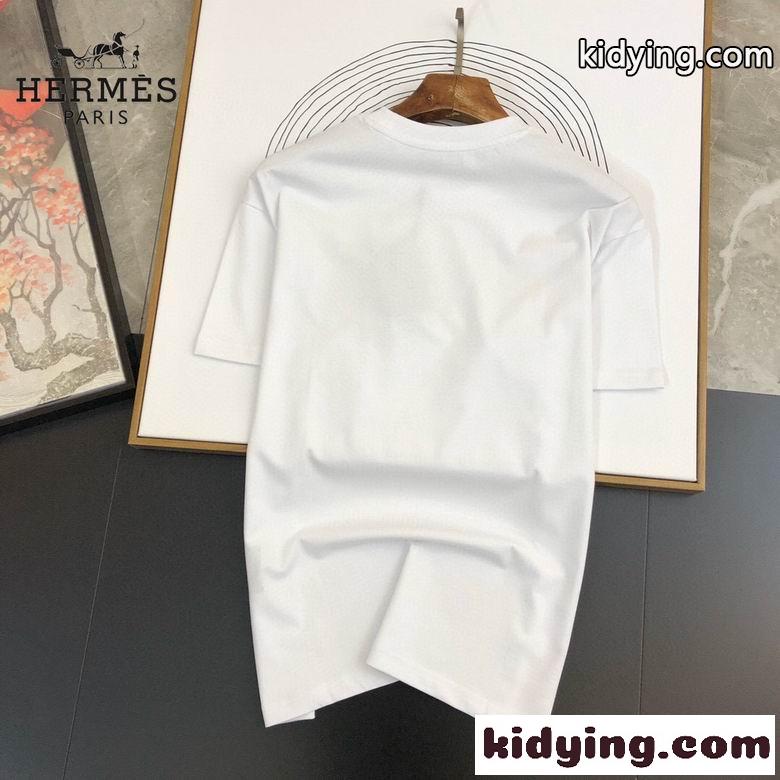 5色あり クルーネック エルメス 半袖tシャツ コピー 快適 定番 合わせやすい カジュアル おしゃれ-3