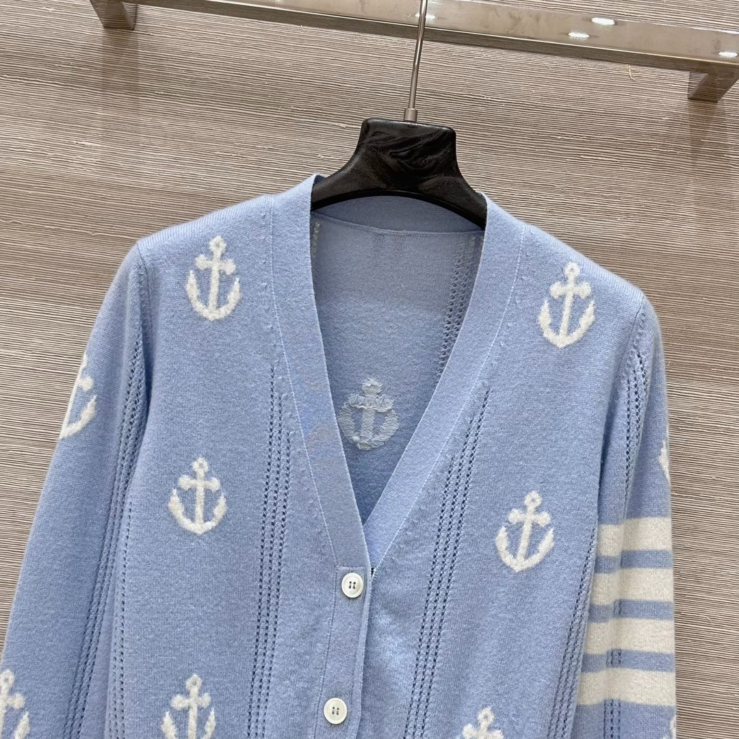 定番 合わせやすい カシミヤ Vネックカーディガン トムブラウン ニット コピー-1