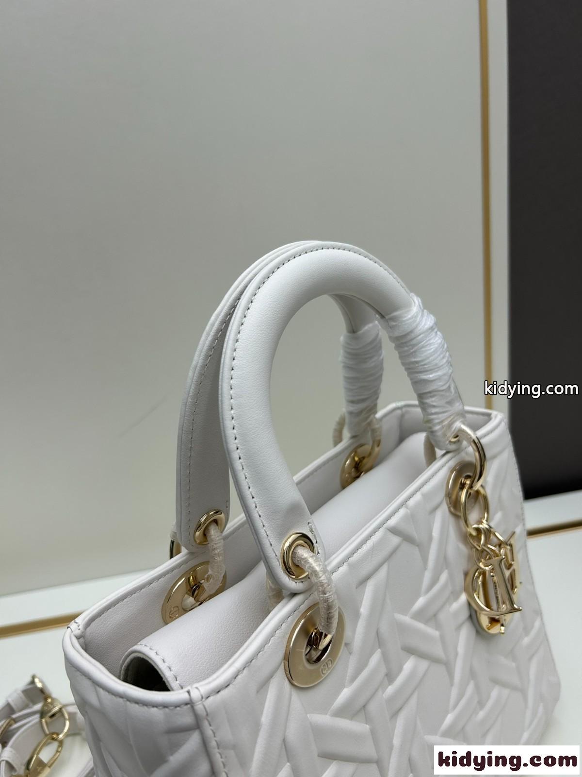 Lady Dior バッグ ミディアム クリスチャン・ディオール バッグ コピー ホワイト-3