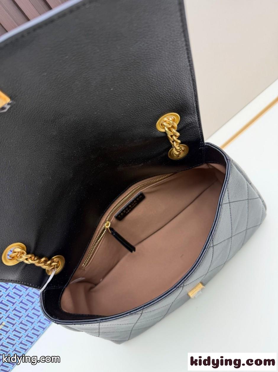 Tory Burch チャーリー キルト ショルダーバッグ トリーバーチ コピー ブラック-4