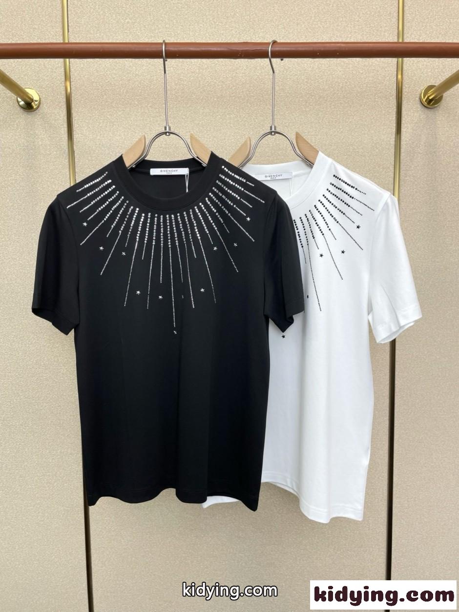 目を惹く カジュアル 半袖Tシャツ ジバンシィ Tシャツ 偽物 クルーネック-0