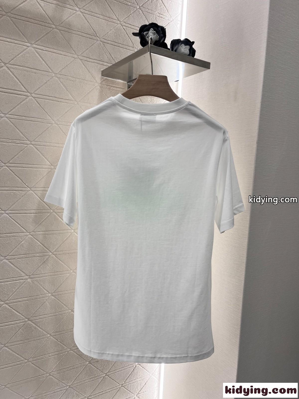 シャネル Tシャツ コピー シンプル プリント コットン 半袖Tシャツ ホワイト-2