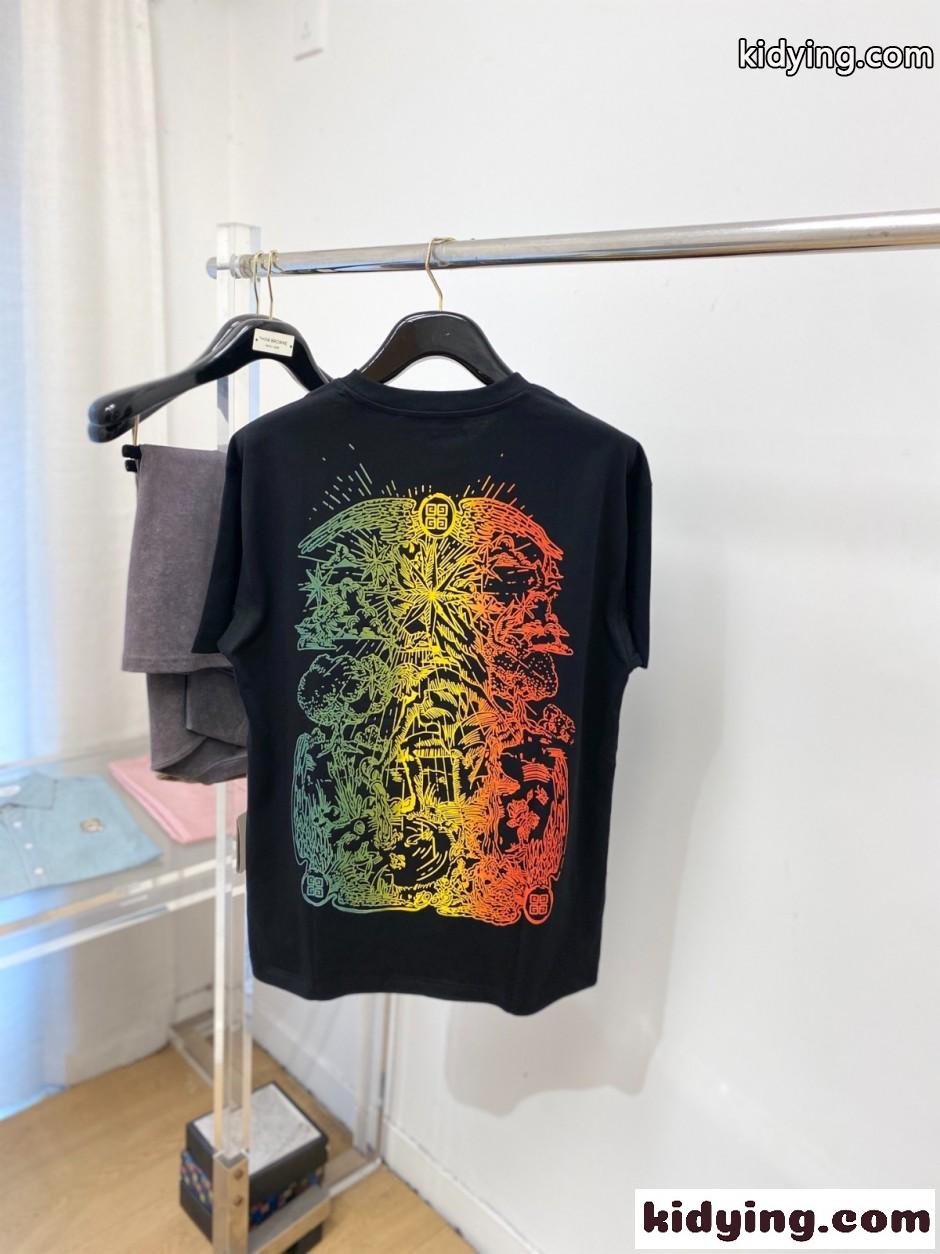 クルーネック 半袖Tシャツ ジバンシィ Tシャツ 偽物 ブラック-4