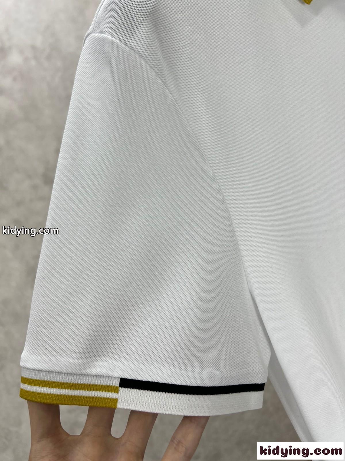 洗練された カジュアル ロエベ Tシャツ 偽物 半袖 ポロシャツ ホワイト-3