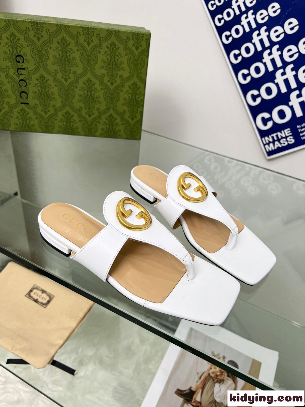 GUCCI グッチ ブロンディ トングサンダル スーパーコピー レディース ホワイト-4