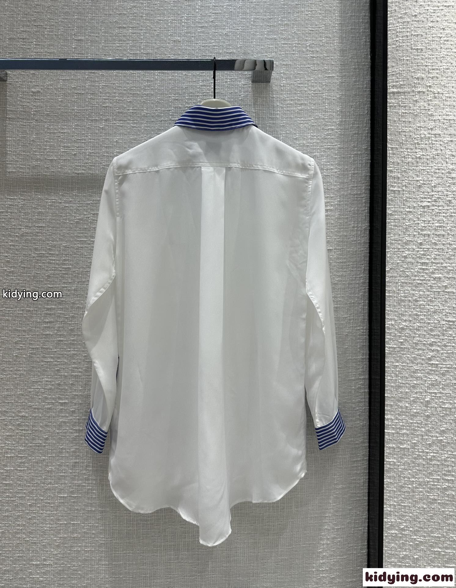 バーバリー シャツ コピー エレガント 上品 ロゴ シルク 長袖 快適 カジュアル-4