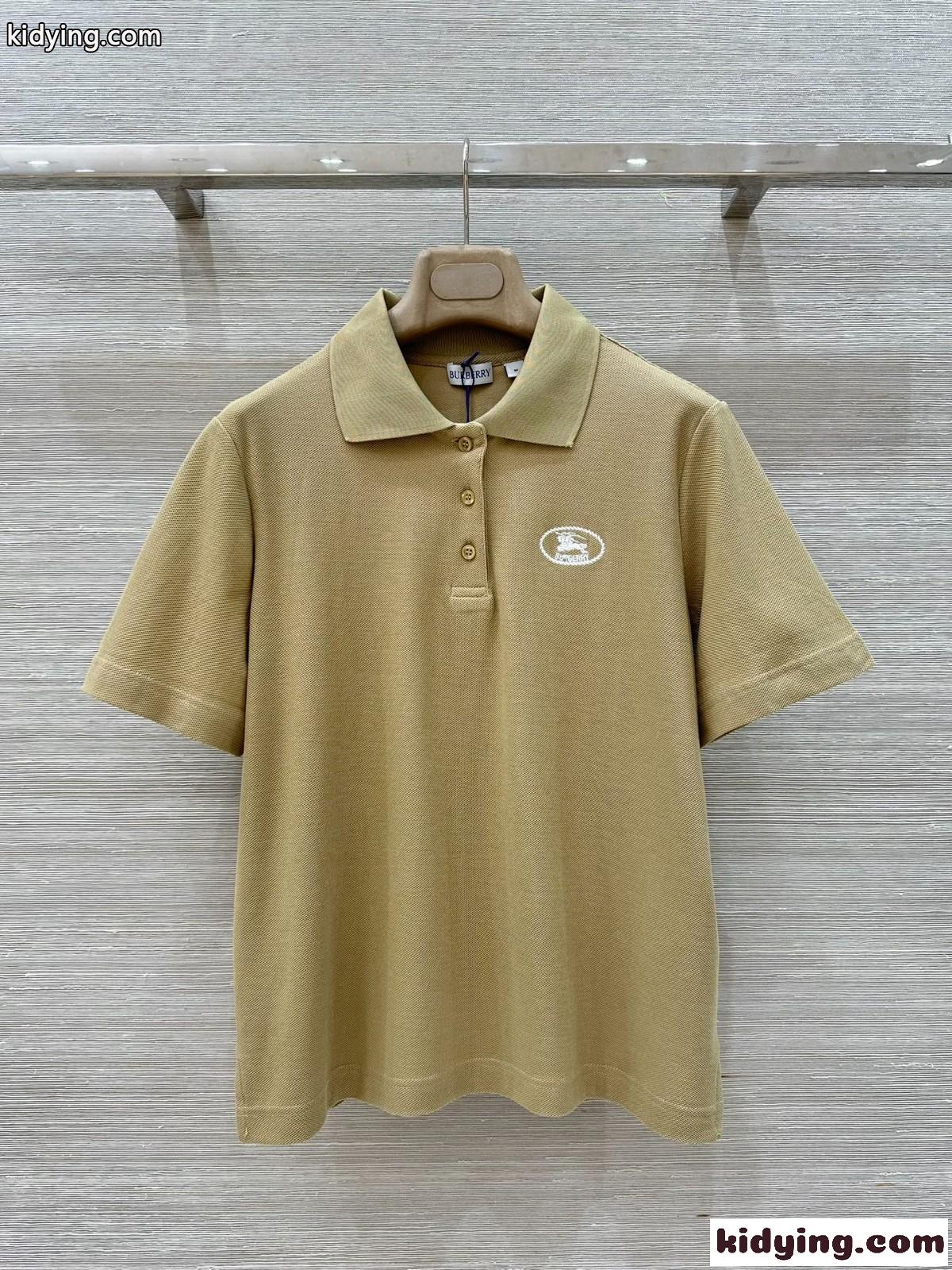 洗練された コットン ポロシャツ バーバリー Tシャツ コピー 半袖 カーキ-2