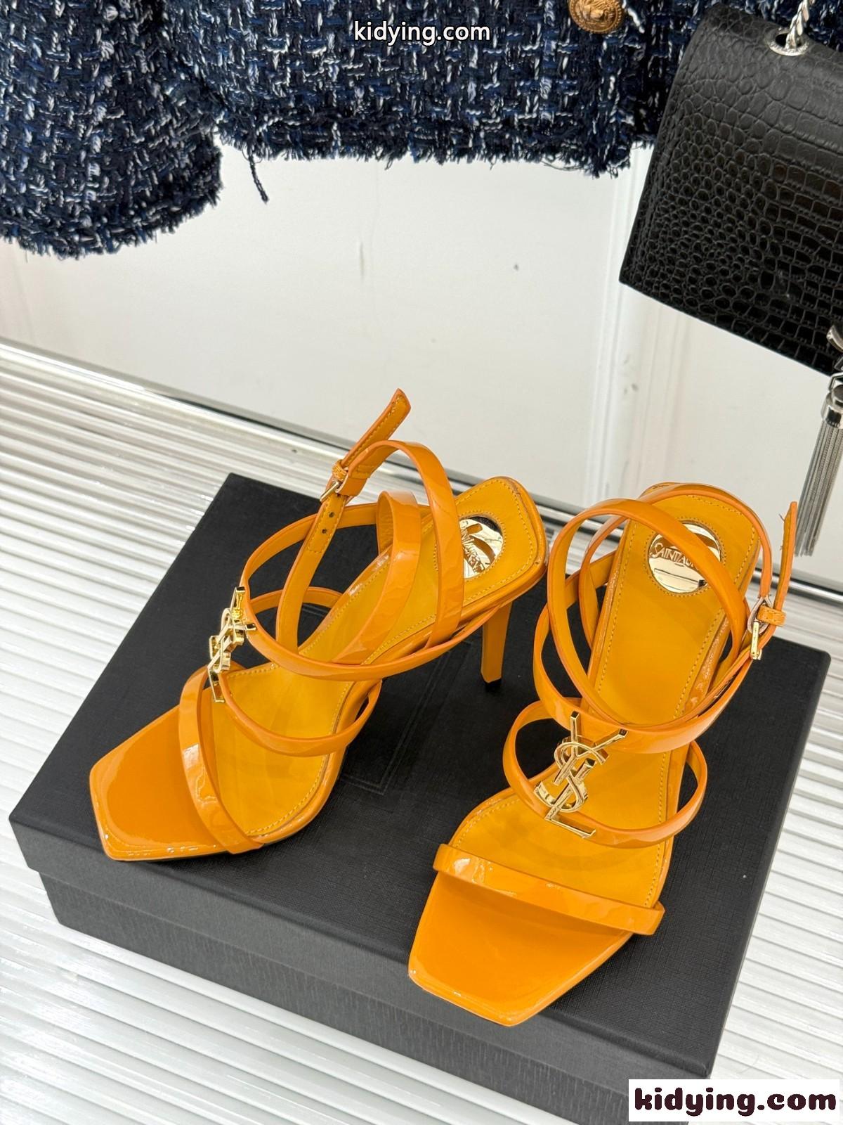 スタイルアップ YSL カサンドラ サンダル イヴ・サンローラン スーパーコピー イエロー-1