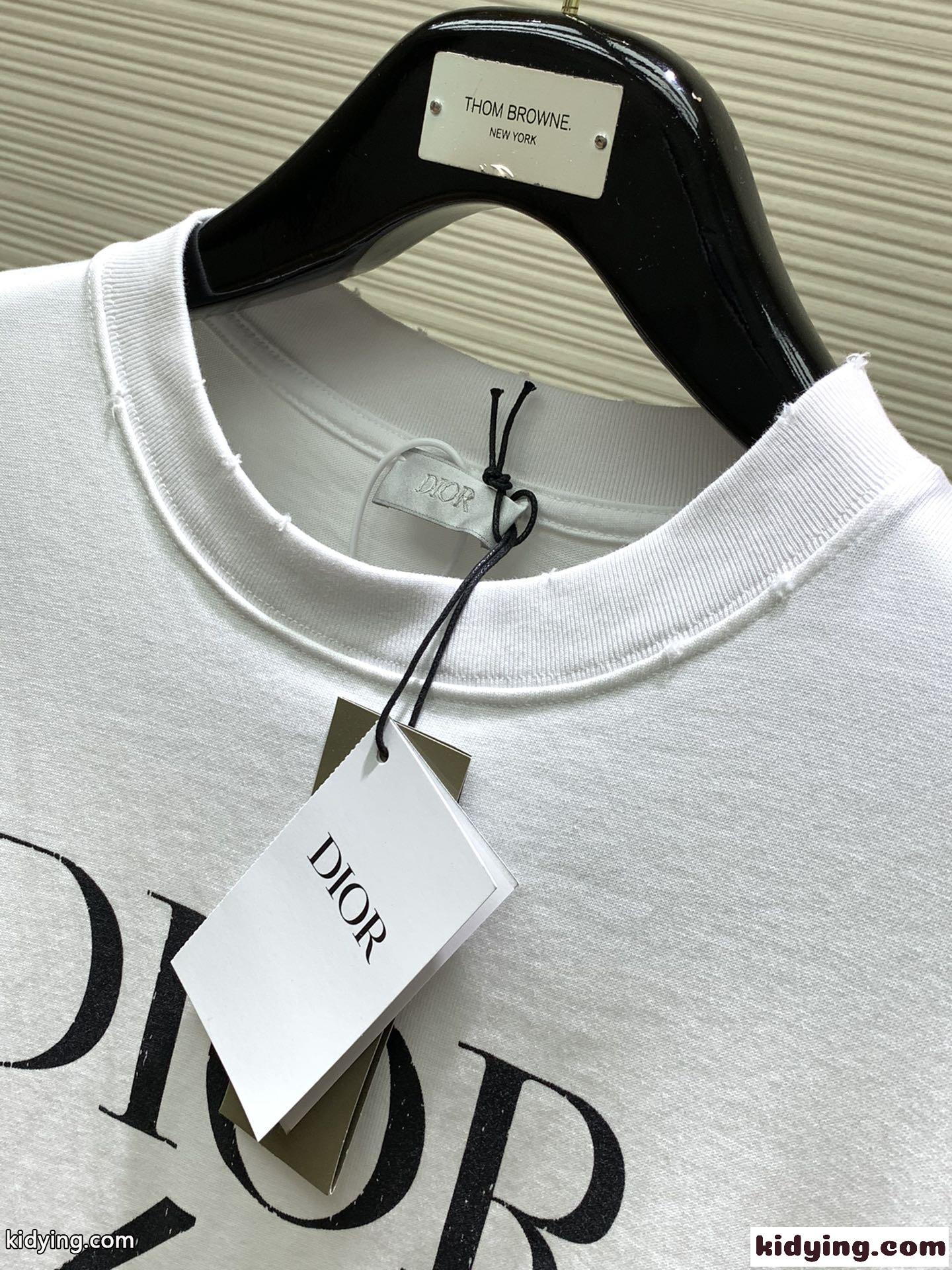 人気 カジュアル ロゴ 半袖Tシャツ クリスチャン・ディオール Tシャツ コピー ホワイト-2