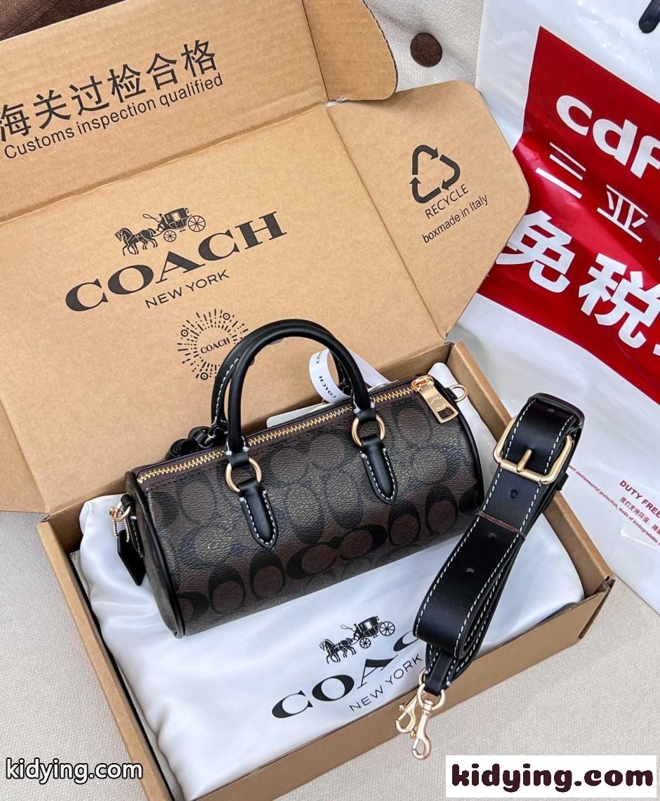 コーチ バッグ スーパーコピー ミニボストンバッグ シグネチャー柄-1