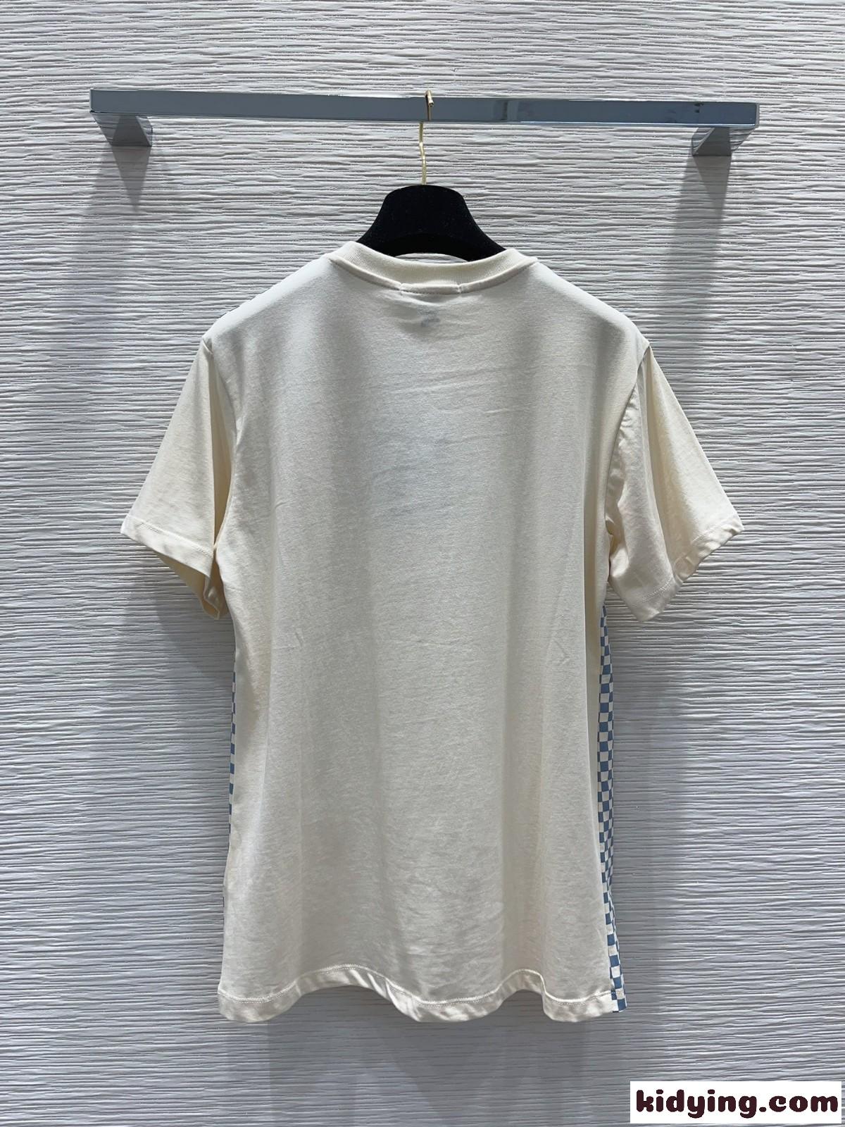 ダミエフロントTシャツ ルイ・ヴィトン Tシャツ 偽物 半袖 トップス-4