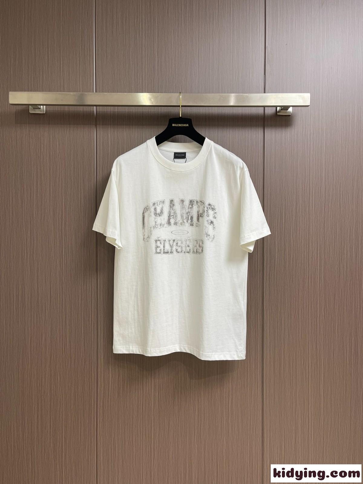 オーバーサイズ CHAMPS-ÉLYSÉES 半袖Tシャツ バレンシアガ Tシャツ コピー-1