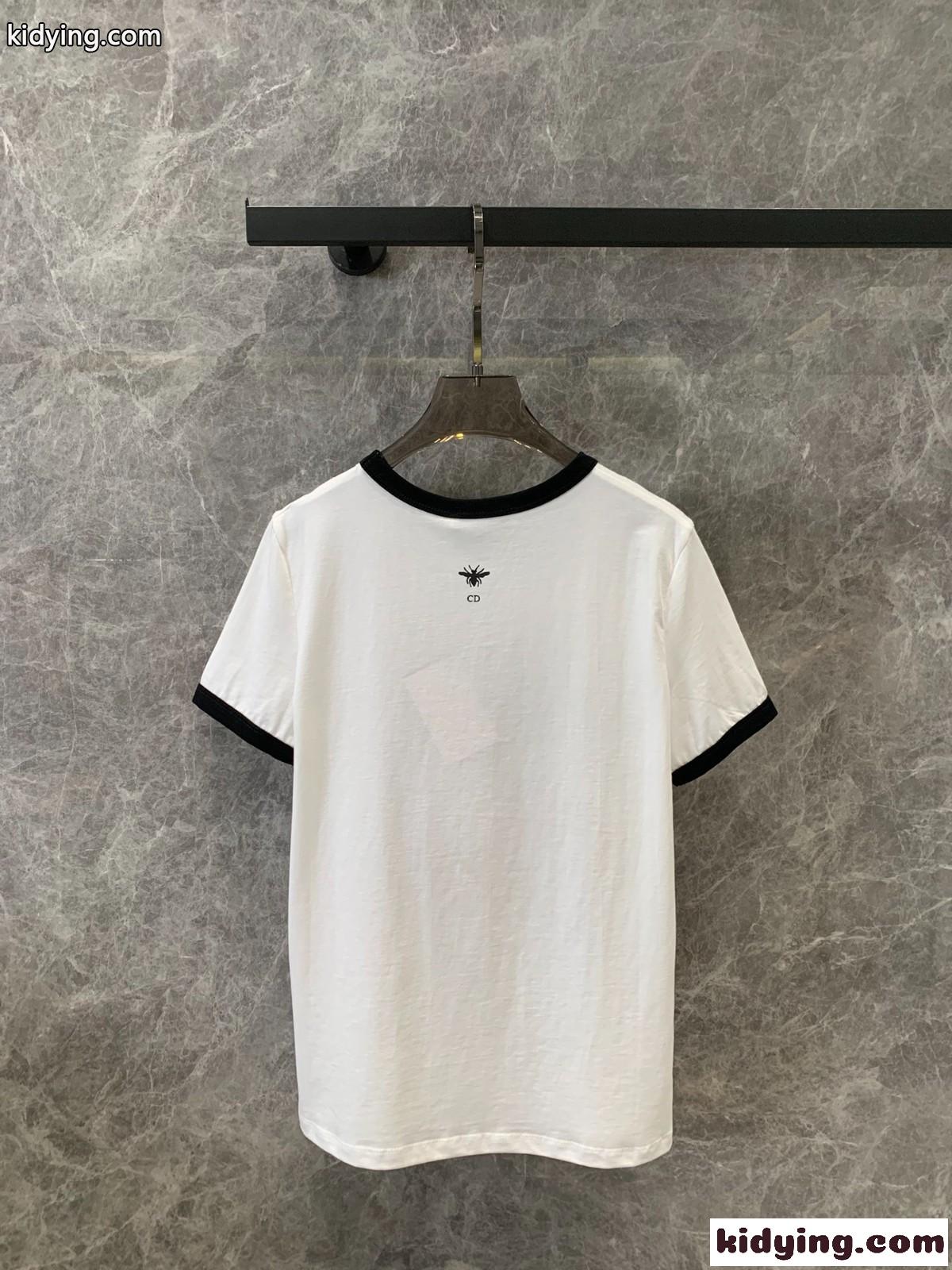 人気 クリスチャン・ディオール Tシャツ コピー Miss Dior コットン 半袖Tシャツ-0
