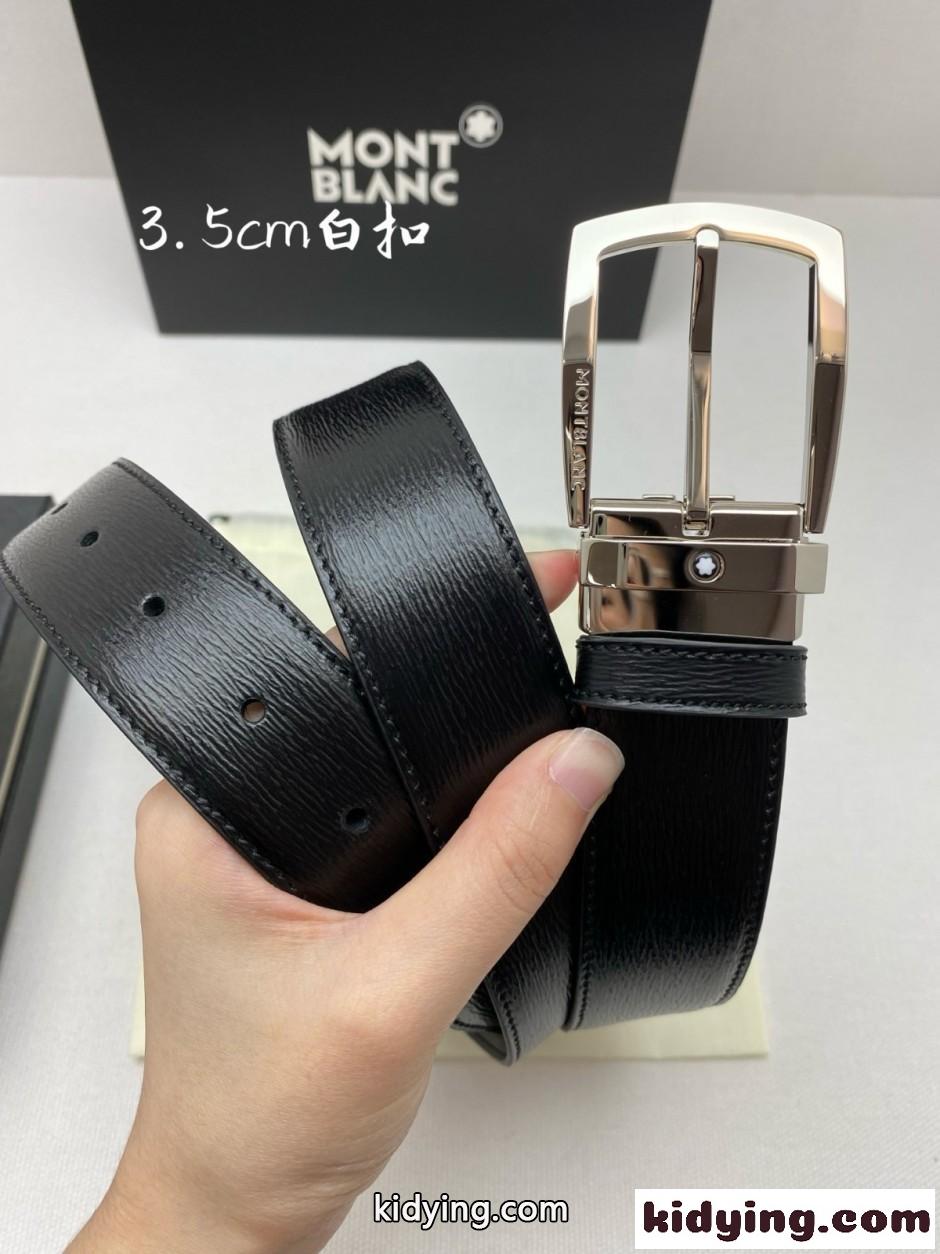 モンブラン ベルト 偽物 シンプル 洗練された ビジネス レザーベルト-3