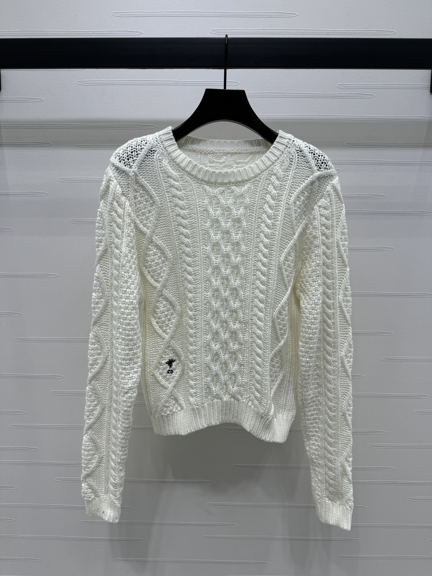 人気定番 ディオールセーターメルカリコピー ニット素材 トップス 柔らかい シンプル 保温 ホワイト-0