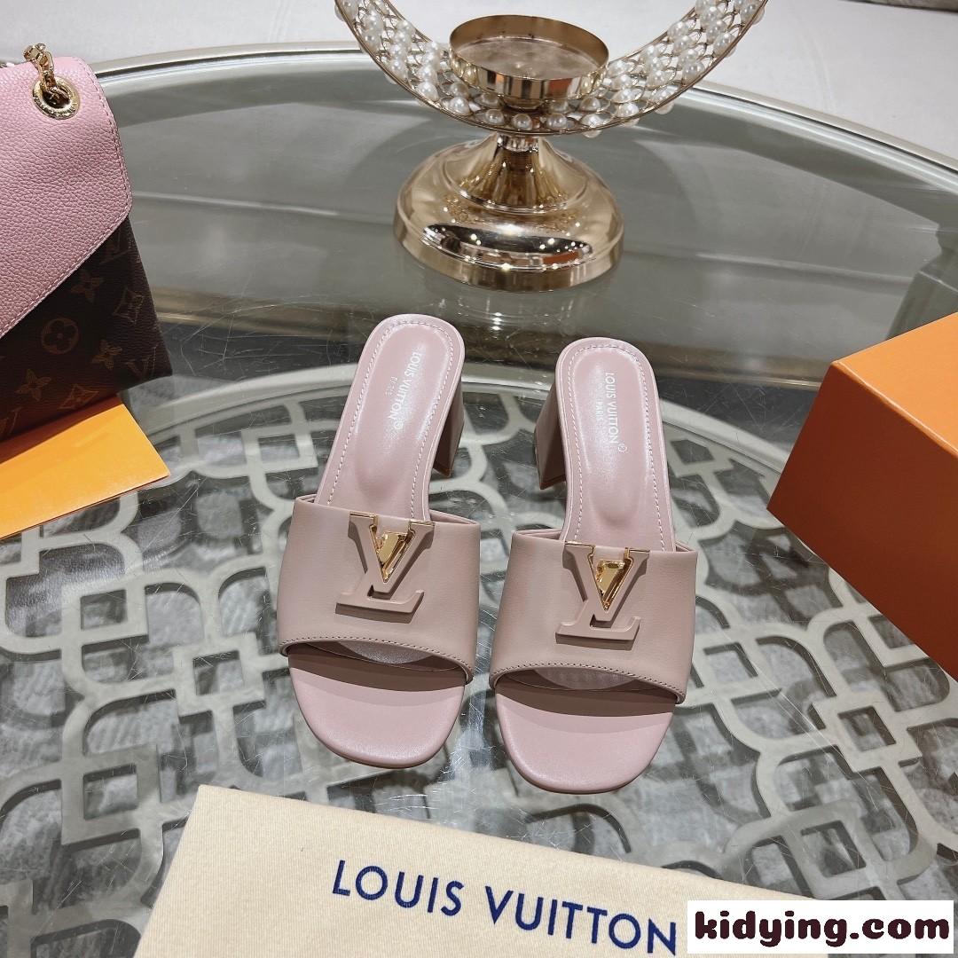 洗練された LV カプリ・ライン ミュール ルイヴィトン サンダル スーパーコピー ピンク-1