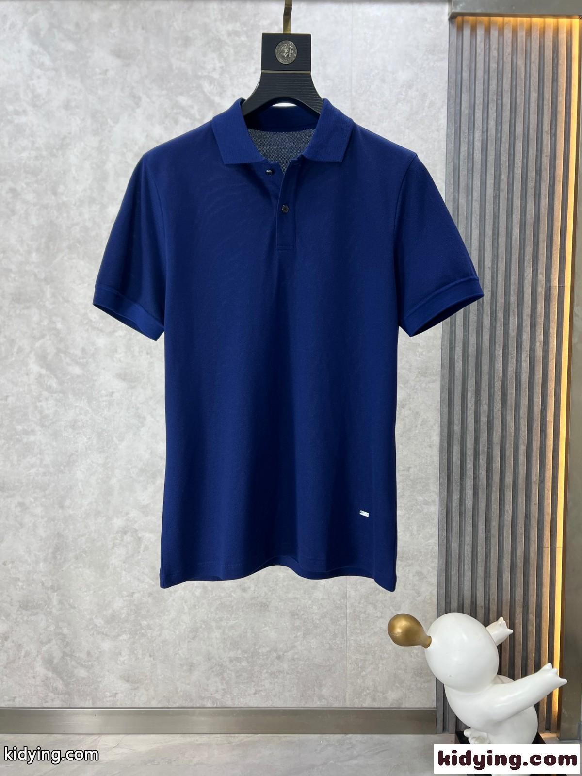定番 シンプル サルヴァトーレ・フェラガモ Tシャツ コピー 半袖 ポロシャツ ブルー-0