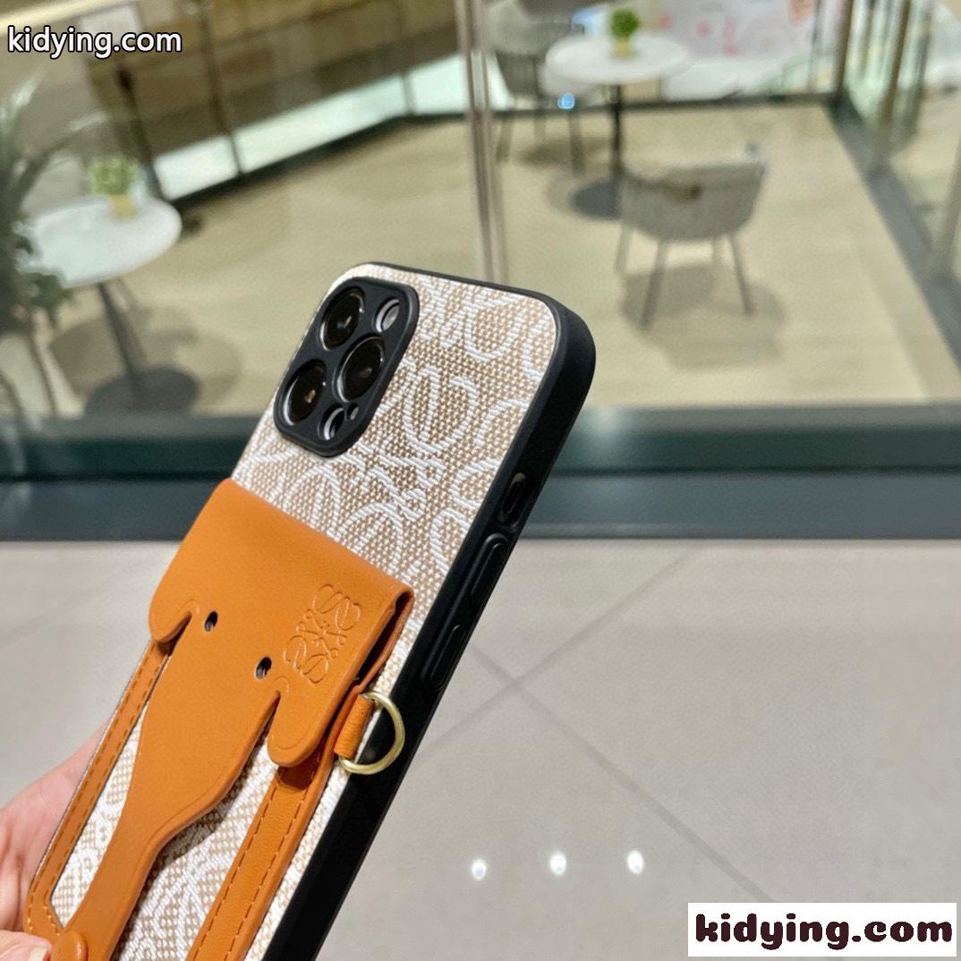 カード収納 ストラップ付き ロエベ スマホケース 偽物 アイフォンケース iPhone 14-2