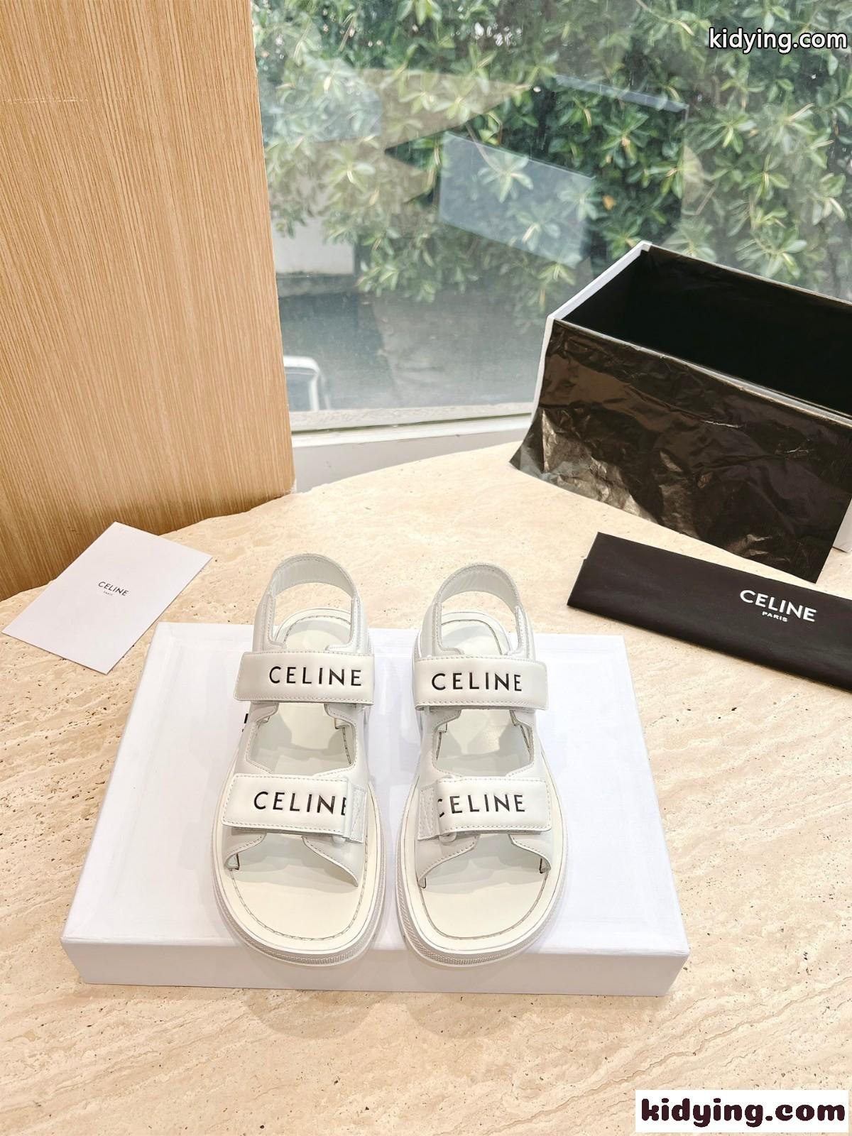 CELINE レオ ベルクロストラップ サンダル レディース セリーヌ サンダル コピー-0